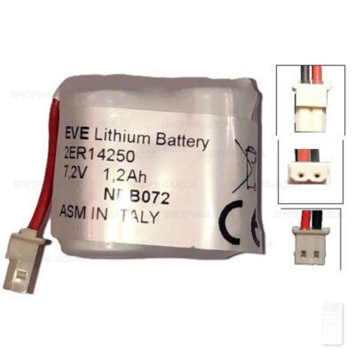 Batteria allarme compatibile NEXT-TEC NEXTTEC NRB072 pila EVE 2ER14250 7,2V 1200mAh per rilevatore NIR180TX
