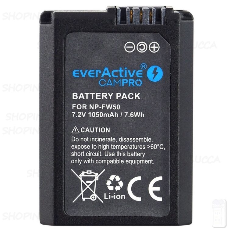 Batteria Ricaricabile CamPro EVB001 sostituisce SONY NP-FW50 per Alpha Nex SLT - immagine 2