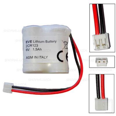 Batteria allarme SELECT SBT02P 6V pila EVE 2CR123 rilevatore DB714 barriera DB740 RAM e DB760 trasmettitore DB103