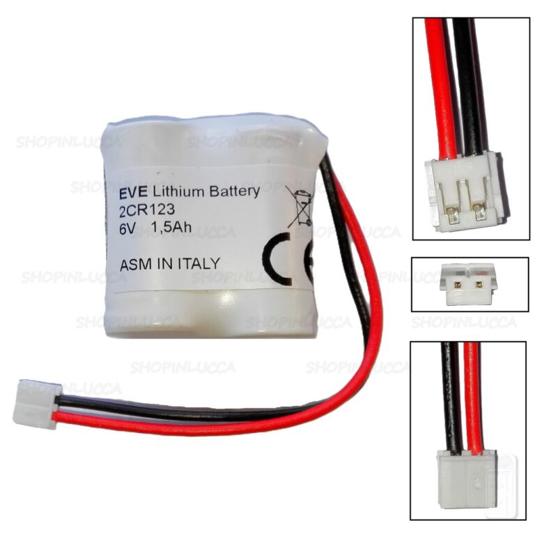 Batteria allarme SELECT SBT02P 6V pila EVE 2CR123 rilevatore DB714 barriera DB740 RAM e DB760 trasmettitore DB103