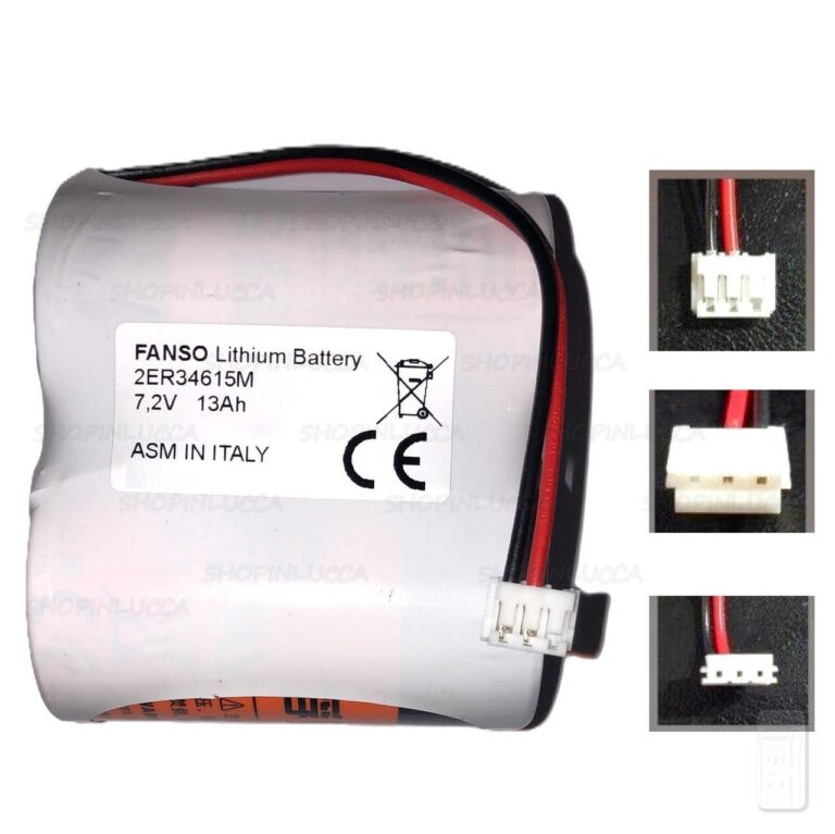 Batteria allarme compatibile SELECT SBT03 pila FANSO 2ER34615M 7,2V sirena radio FSK DB700 e ASK S300