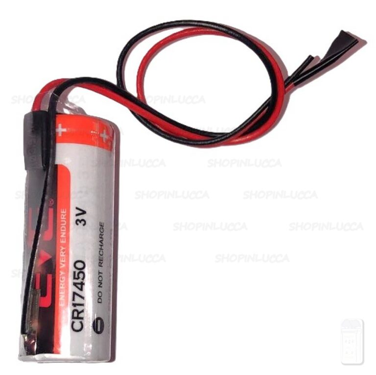 Batteria allarme infrarosso camera video SICURIT WPM20EXTCAM Pila 17450 3V 2400mAh solo cavi