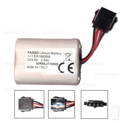 Batteria WRMLIT18505 per allarme sirena SICURIT WPMSIR740 Pila FANSO 2CR18505 3,6V+3,6V 3500mAh
