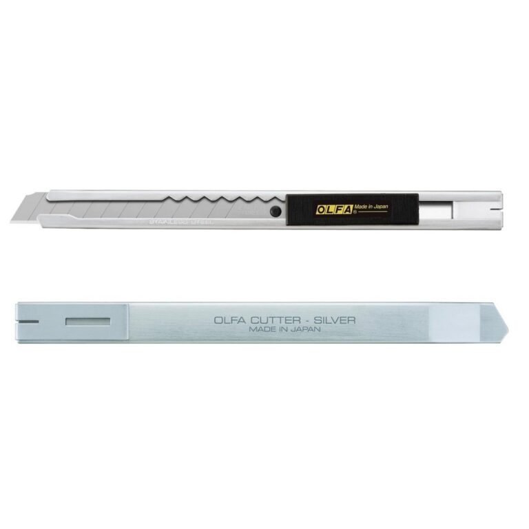 Cutter Taglierino OLFA SVR-1 acciaio inox lama 9mm Pellicole Adesive Termoretraibili Tappezzeria made in Japan - immagine 5
