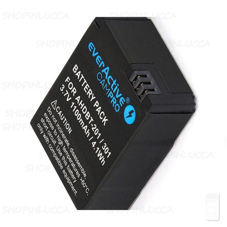 Batteria Ricaricabile CamPro EVB023 per GoPro Hero 3 Pila Litio 3,7v 1100mah Action Cam AHDBT-301 - immagine 3