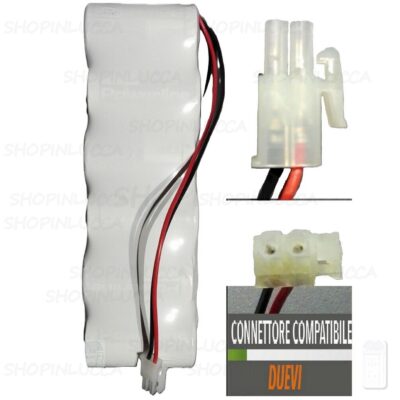 Batteria allarme compatibile DUEVI BAT9SIR pila PANASONIC 6xD 9V per sirena SIRRB-NTB SIRRA-NT SIRRE-NT