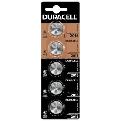 5 PILE LITIO 2016 3V BATTERIE Bottone DURACELL LITHIUM EXTRA