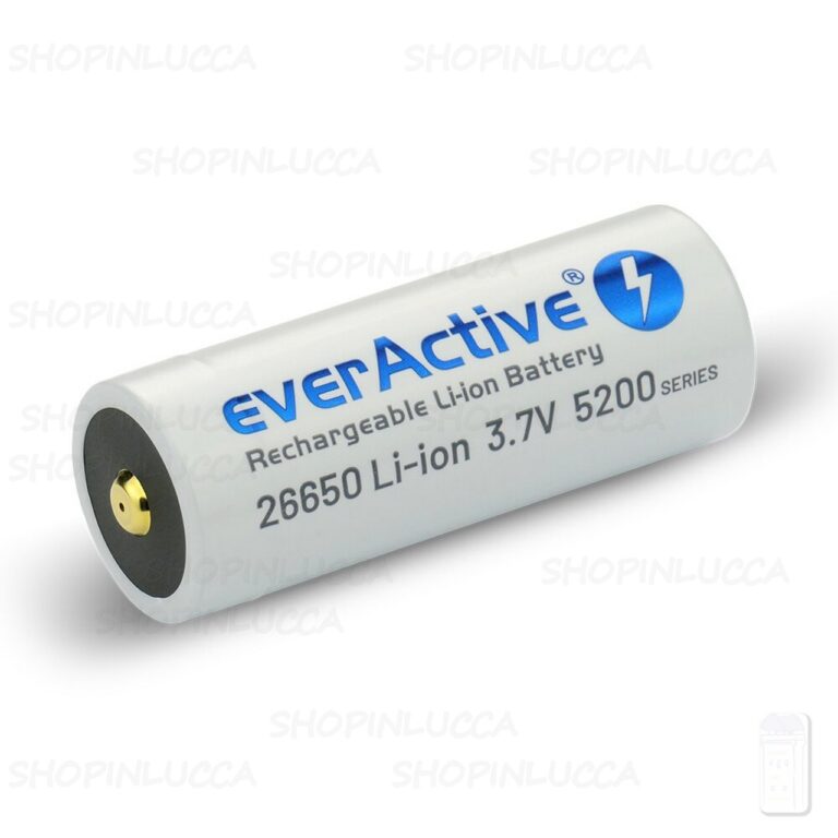 Batteria Pila 26650 Litio 3,7v 5200mAh scarico 12A Ricaricabile anche con USB Polo Rialzato e con Circuito di Protezione - immagine 7
