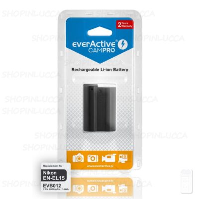 Batteria Ricaricabile CamPro EVB012 sostituisce Nikon EN-EL15 per D500 D600 D800 D7000