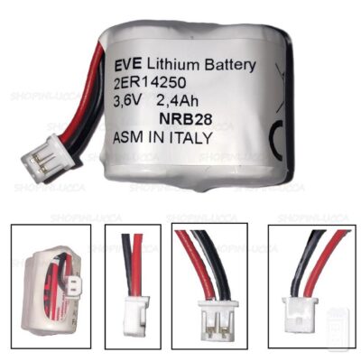 Batteria allarme NEXT-TEC NEXTTEC NRB28 pila EVE 2ER14250 3,6V 2400mAh per NIM28TX NIM380BL NVS18/BAT/RX AM