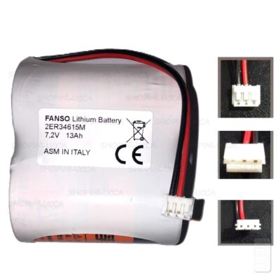 Batteria allarme compatibile SELECT SBT03 pila FANSO 2ER34615M 7,2V sirena radio FSK DB700 e ASK S300