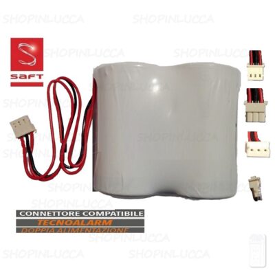 Batteria allarme TECNOALARM pila SAFT 2LSH20 3,6V+3,6V rilevatore radio barriera infrarossi attivi DUALBEAM WL