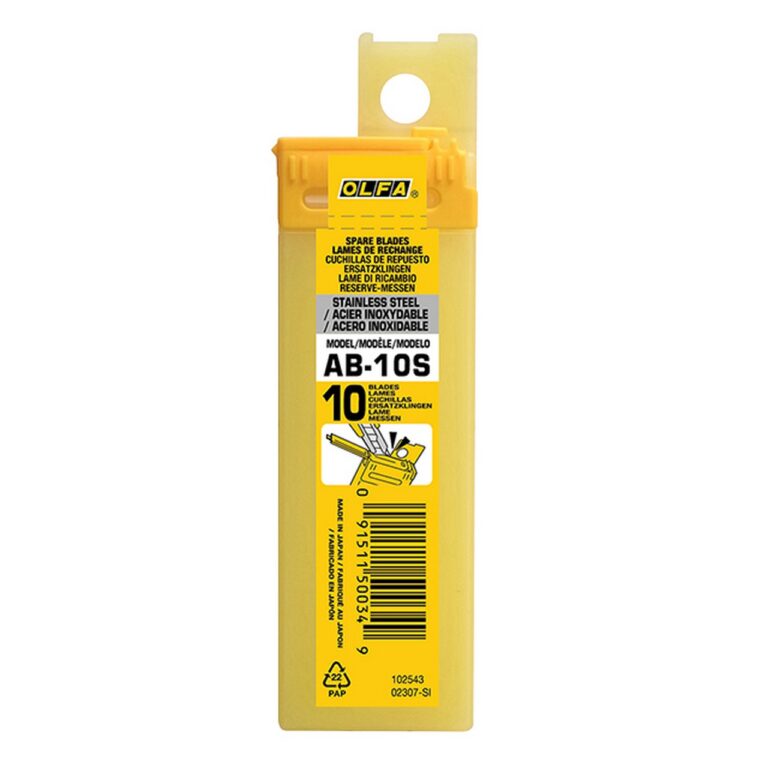 10 Lame Acciaio Inox Universali OLFA AB-10S 9mm per cutter taglierino SVR-1 SRV-2 Japan made - immagine 4