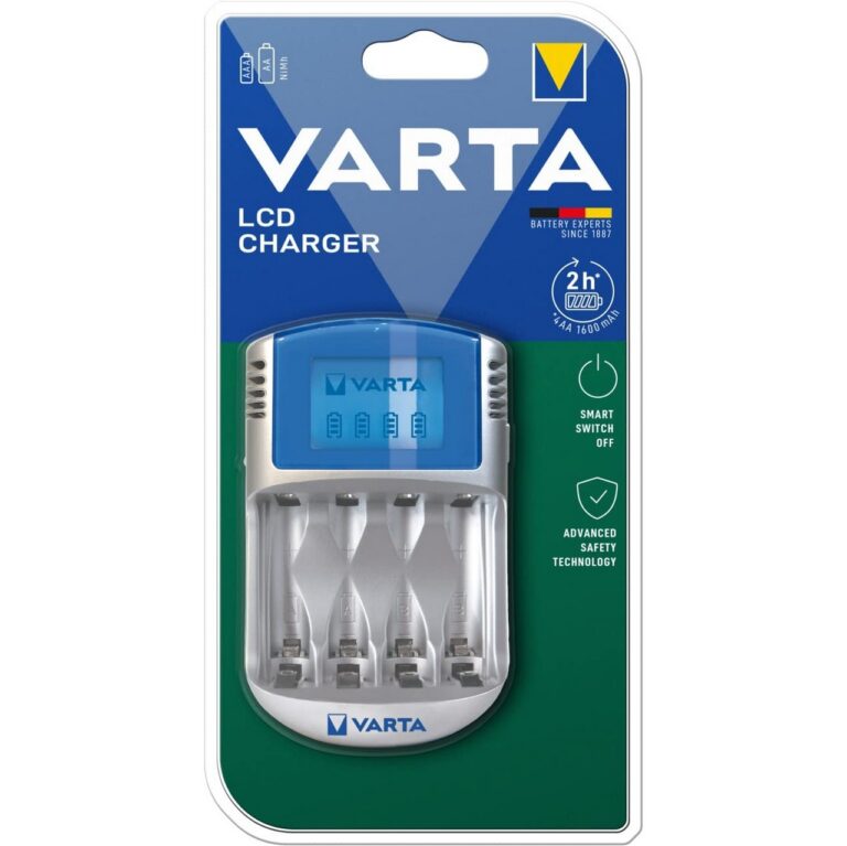Caricabatterie VARTA LCD Charger vuoto per pile Stilo AA Ministilo AAA NiMH 1,2v