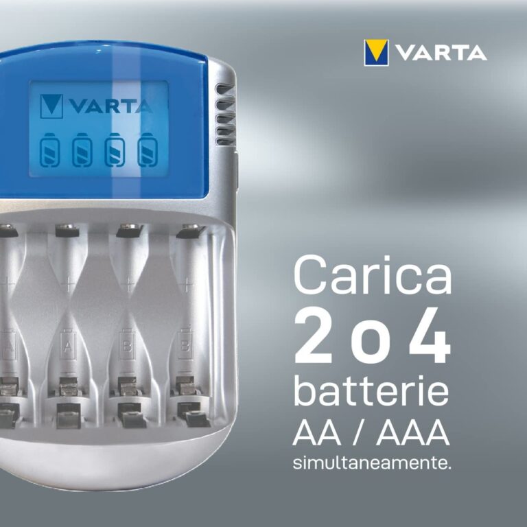 Caricabatterie VARTA LCD Charger vuoto per pile Stilo AA Ministilo AAA NiMH 1,2v - immagine 7