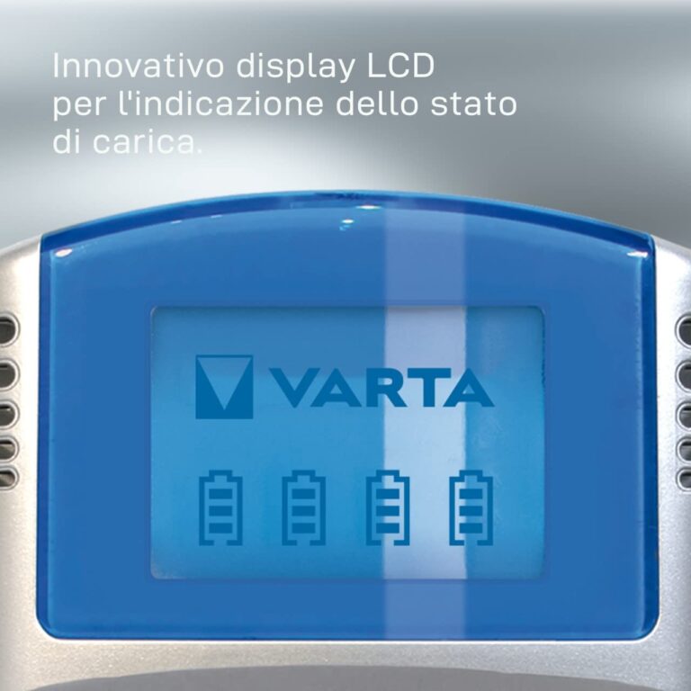 Caricabatterie VARTA LCD Charger vuoto per pile Stilo AA Ministilo AAA NiMH 1,2v - immagine 5
