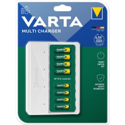 Caricabatterie VARTA USB Multi Charger 8 posti per AA & AAA NiMH 1,2v
