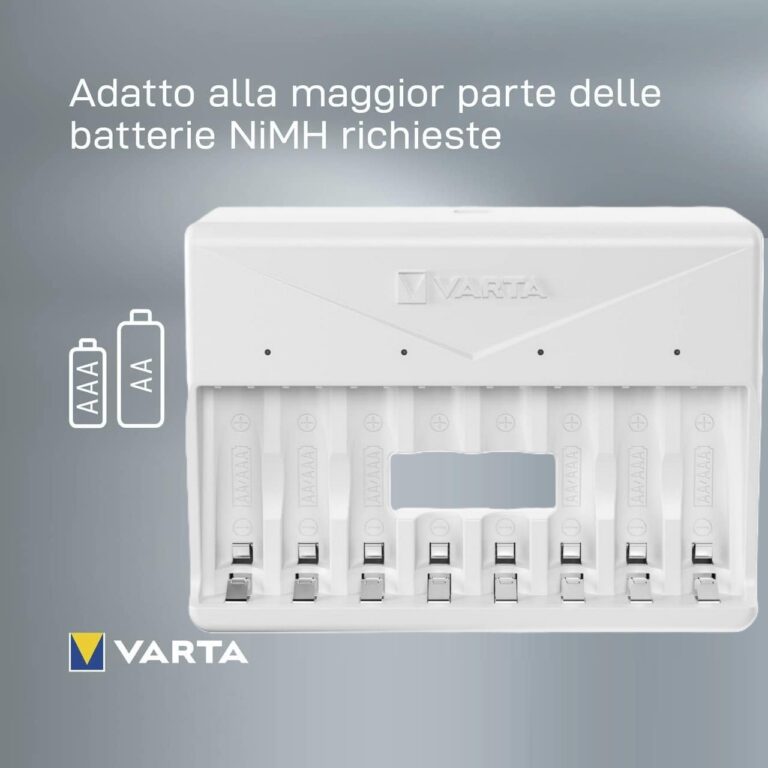 Caricabatterie VARTA USB Multi Charger 8 posti per AA & AAA NiMH 1,2v - immagine 3