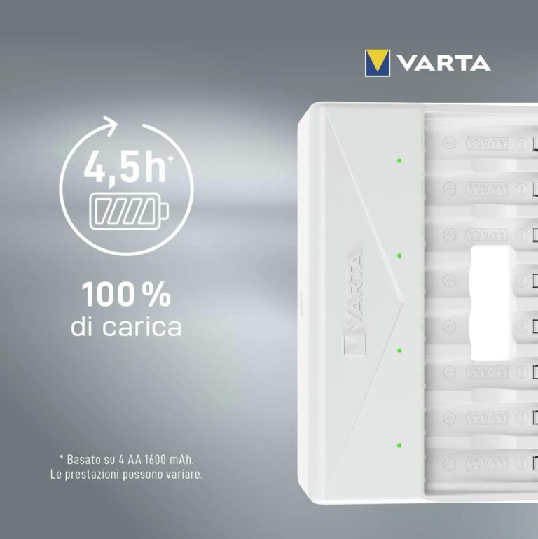 Caricabatterie VARTA USB Multi Charger 8 posti per AA & AAA NiMH 1,2v - immagine 4