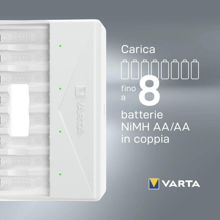 Caricabatterie VARTA USB Multi Charger 8 posti per AA & AAA NiMH 1,2v - immagine 5