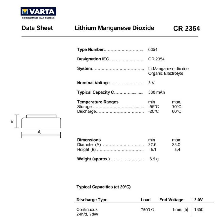 PILA LITIO VARTA CR2354 3V BATTERIA Bottone LITHIUM EXTRA Germany Brand - immagine 2
