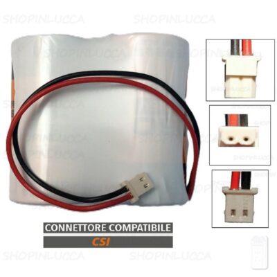 Batteria compatibile allarme CSI LT7213 pila Fanso 2ER34615M 7,2V per sirena EVO, VOX e centrale SOLO LITE