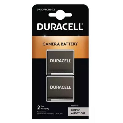 2 Batterie Duracell DRGOPROH5x2 GoProHero 5 6 7 8 | sostituisce AHDBT-501 e AABAT-001-EU