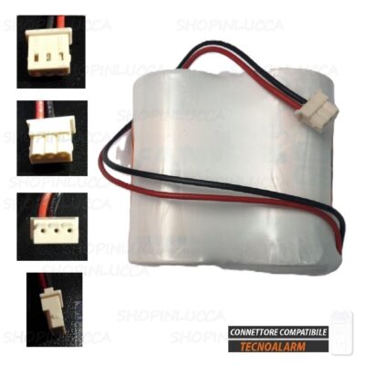 Batteria allarme TECNOALARM pila FANSO 2ER34615M 7,2V per sirena SAEL 2000