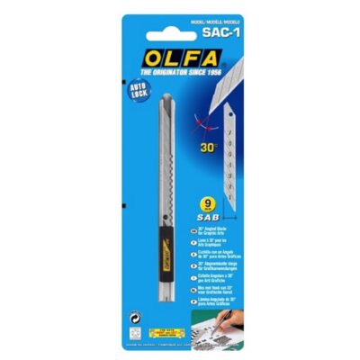 Taglierino Professionale OLFA SAC-1 con Lama a 30° per Pellicole Adesive