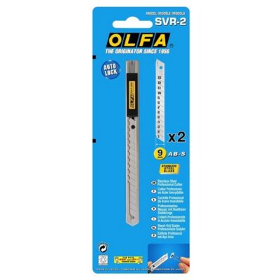 Taglierino Professionale OLFA SVR-2 in Acciaio Inox da 9mm